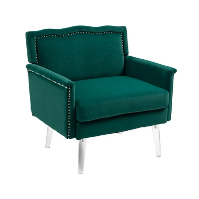 Simplie Fun Accent Chair, Living Room Chair Leisure Single Sofa With Acrylic Feet