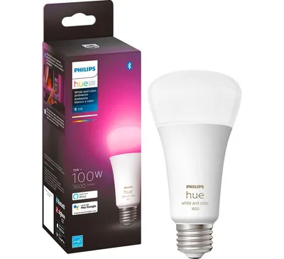 Philips Hue A21 Bluetooth 100W Smart White and Color Ambiance Led Bulb