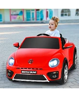 Sugift Volkswagen Beetle Kids Electric Ride On Car with Remote Control