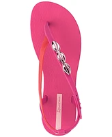 Ipanema Salty Ii Metallic Shell Detail Thong Sandals