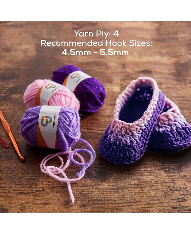 JumblCrafts Crochet Hook Set, 12 Colorful Ergonomic Crochet Hooks
