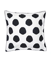 carol & frank 20" x 20" Dot Onyx Black Polka Dot Printed Throw Pillow