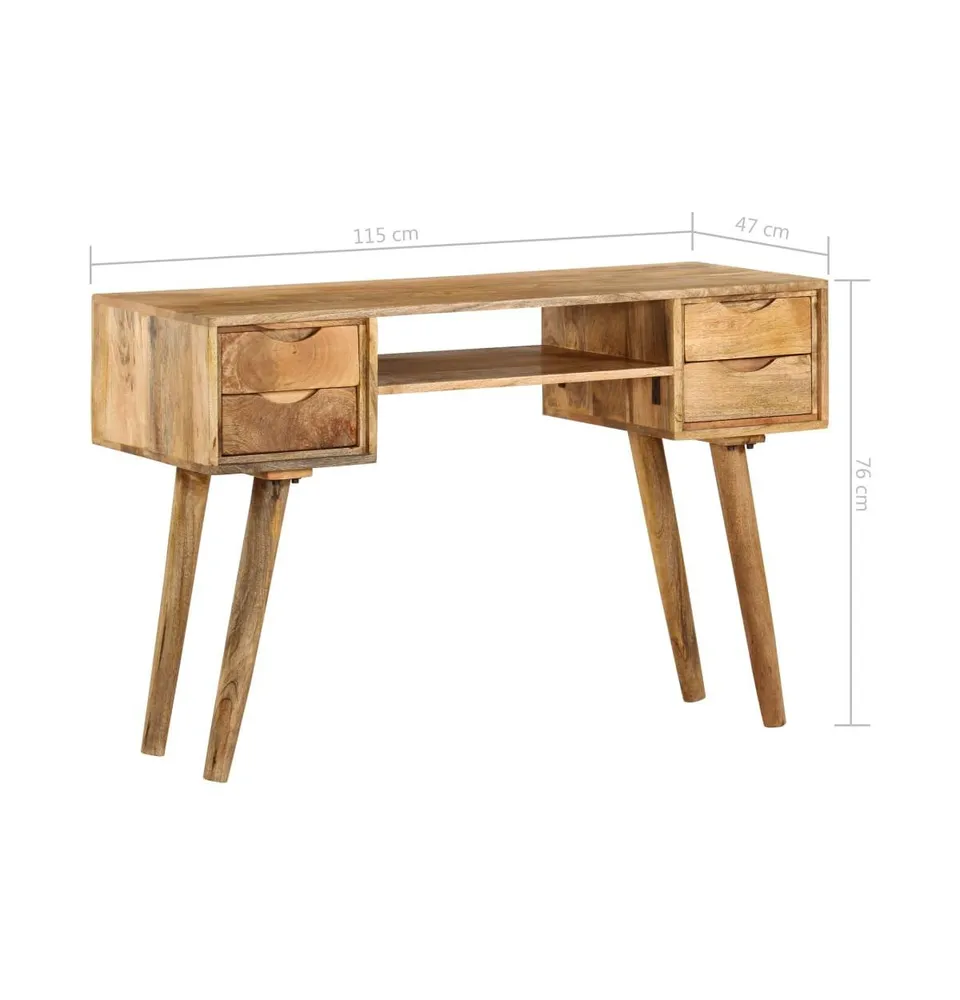 Writing Desk Solid Mango Wood 45.3"x18.5"x29.9"