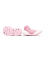 Komuello Infant Girl Breathable Washable Non-Slip Sock Shoes Sneakers - Pink