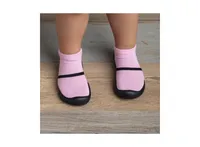 Komuello's Baby Girl First Walk Sock Shoes Mary Jane - Pink
