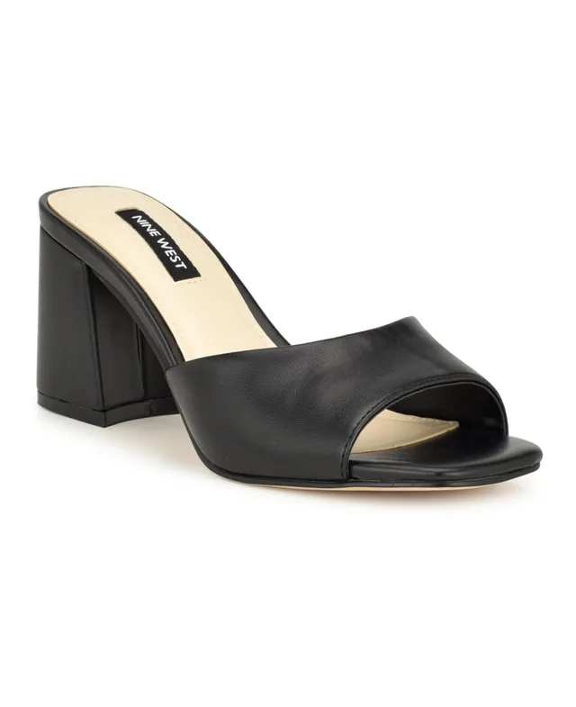 Amazon.com | Nine West Women's Pruce Heeled Sandal, Black Patent, 7.5 | Heeled  Sandals