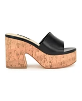 Nine West Women's Boone Slip-On Round Toe Wedge Sandals