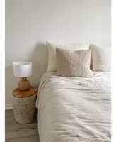 Cozy Cotton Beige Boucle 26x26 Pillow Cover