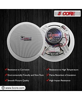 5 Core 6.5 Inch Ceiling Speaker System in Wall Speakers 20W Rated Power 88dB Sensitivity Indoor Outdoor Speakers Ceiling Mount -Cl 6.5-12 2W