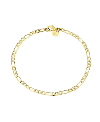 ModaSport Gold-Tone Stainless Steel Figaro Bracelet