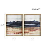 Ink+Ivy Dreaming Abstract Landscape Diptych 2-Pc Framed Glass Wall Art Set