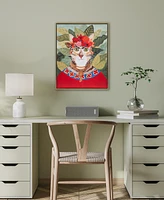 Madison Park Pet Portrait Bohemian Cat In Forest Framed Canvas Wall Art
