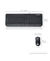 Microsoft Wired Keyboard and Mouse Set 600 Usb Port Black