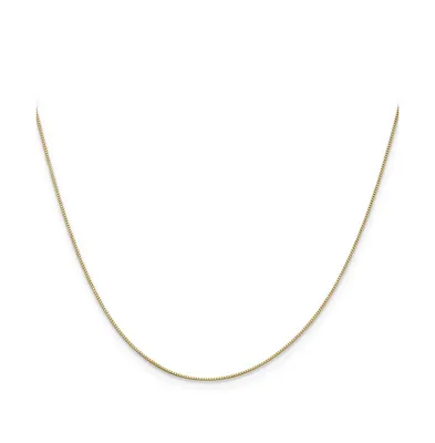 18k Yellow Gold 16" Box with Spring Ring Clasp Chain Necklace