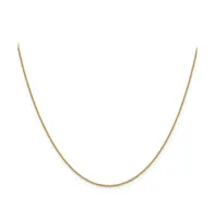 18k Yellow Gold 16" Box with Lobster Clasp Chain Necklace