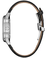 Citizen Eco-Drive Men's Rolan Gray Leather Strap Watch 40mm
