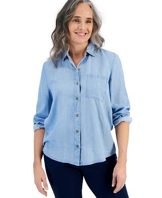 Style & Co Women's Button-Up Perfect Shirt, Xs-4X, Created for Macy's