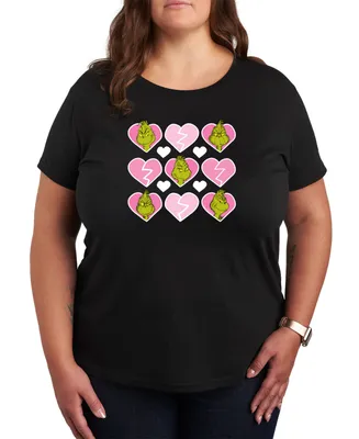 Air Waves Trendy Plus Size Grinch Valentine's Day Graphic T-shirt