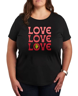 Hybrid Apparel Trendy Plus Grinch Valentine's Day Graphic T-shirt