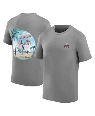 Men's Tommy Bahama Gray Ohio State Buckeyes Thirst and Gull T-shirt