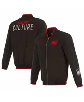 Men's Jh Design Black Miami Heat 2023/24 City Edition Nylon Full-Zip Bomber Jacket