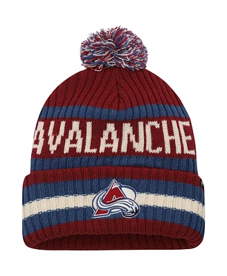 Men's '47 Brand Burgundy Colorado Avalanche Bering Cuffed Knit Hat with Pom