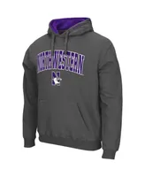 Men's Colosseum Charcoal Northwestern Wildcats Arch and Logo 3.0 Pullover Hoodie