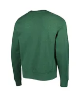 Men's '47 Brand Heathered Green Distressed Bay Packers Bypass Tribeca Pullover Sweatshirt