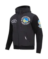 Men's Pro Standard Black Golden State Warriors Hybrid Full-Zip Hoodie