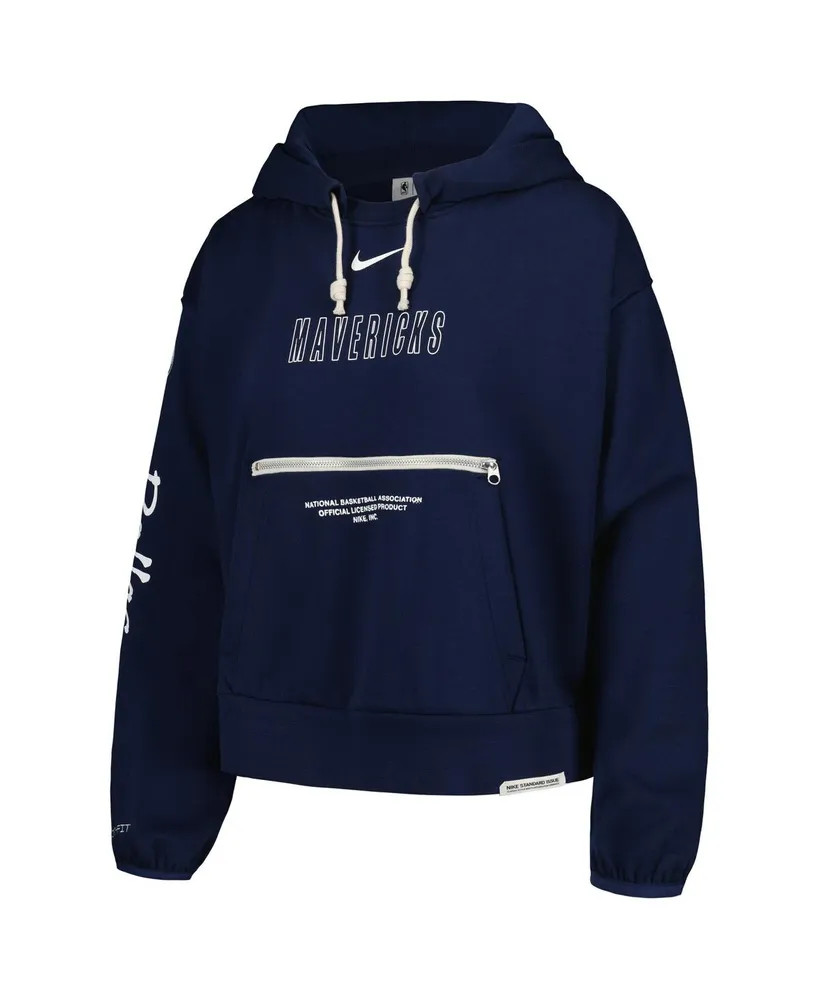 Women's Nike Navy Dallas Mavericks Courtside Standard Issue Performance Pullover Hoodie