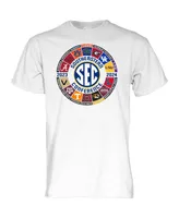 Men's Blue 84 White 2023/24 Sec Football All-Team Logo T-shirt