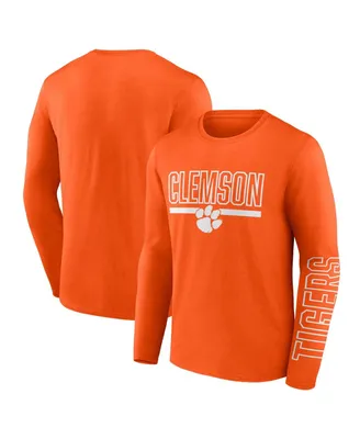 Men's Profile Orange Clemson Tigers Big and Tall Two-Hit Graphic Long Sleeve T-shirt