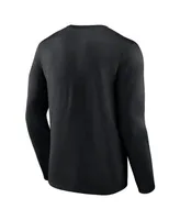 Men's Fanatics Black New Orleans Saints Big and Tall Wordmark Long Sleeve T-shirt