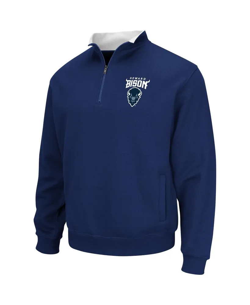 Men's Colosseum Navy Howard Bison Tortugas Quarter-Zip Sweatshirt