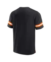 Men's Fanatics Black Cincinnati Bengals Jersey Tackle V-Neck T-shirt