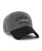 Men's '47 Brand Charcoal Minnesota Vikings Ridgeway Clean Up Adjustable Hat