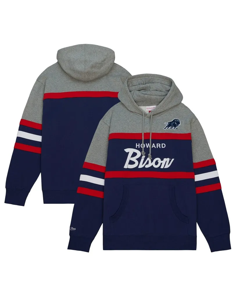 Men's Mitchell & Ness Navy Howard Bison Head Coach Pullover Hoodie