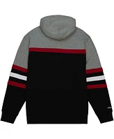 Men's Mitchell & Ness Black, Gray Chicago Blackhawks Head Coach Pullover Hoodie