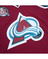 Men's Mitchell & Ness Peter Forsberg Burgundy Colorado Avalanche 1995/96 Blue Line Player Jersey