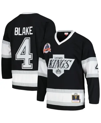 Men's Mitchell & Ness Rob Blake Black Los Angeles Kings 1992/93 Blue Line Player Jersey
