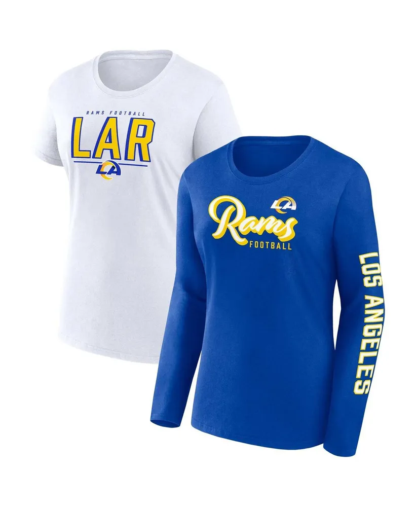 Women's Fanatics Royal, White Los Angeles Rams Two-Pack Combo Cheerleader T-shirt Set