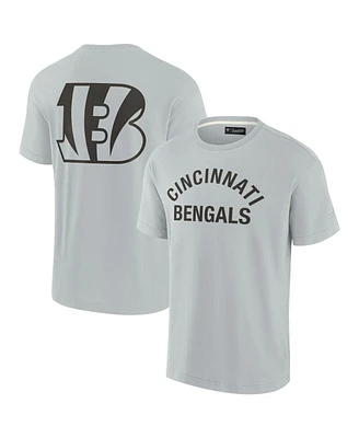 Men's and Women's Fanatics Signature Gray Cincinnati Bengals Super Soft Short Sleeve T-shirt