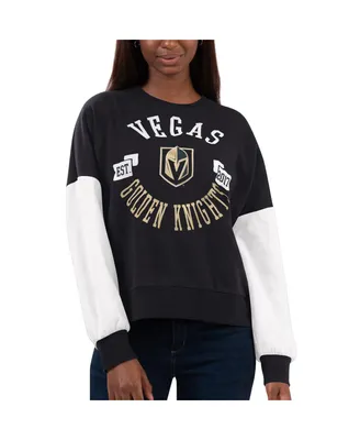 Women's G-iii 4Her by Carl Banks Black Vegas Golden Knights Team Pride Pullover Sweatshirt