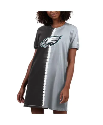 Women's Starter Black Philadelphia Eagles Ace Tie-Dye T-shirt Dress