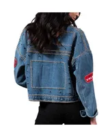 Women's G-iii 4Her by Carl Banks Atlanta Falcons First Finish Medium Denim Full-Button Jacket