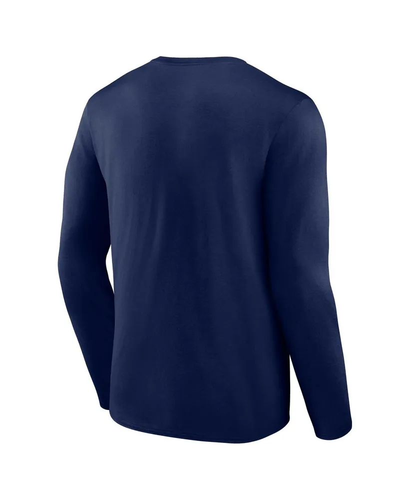 Men's Fanatics Navy Georgetown Hoyas Distressed Arch Over Logo Long Sleeve T-shirt