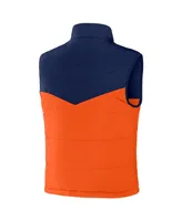 Men's Nfl x Darius Rucker Collection by Fanatics Navy Denver Broncos Colorblocked Full-Zip Vest