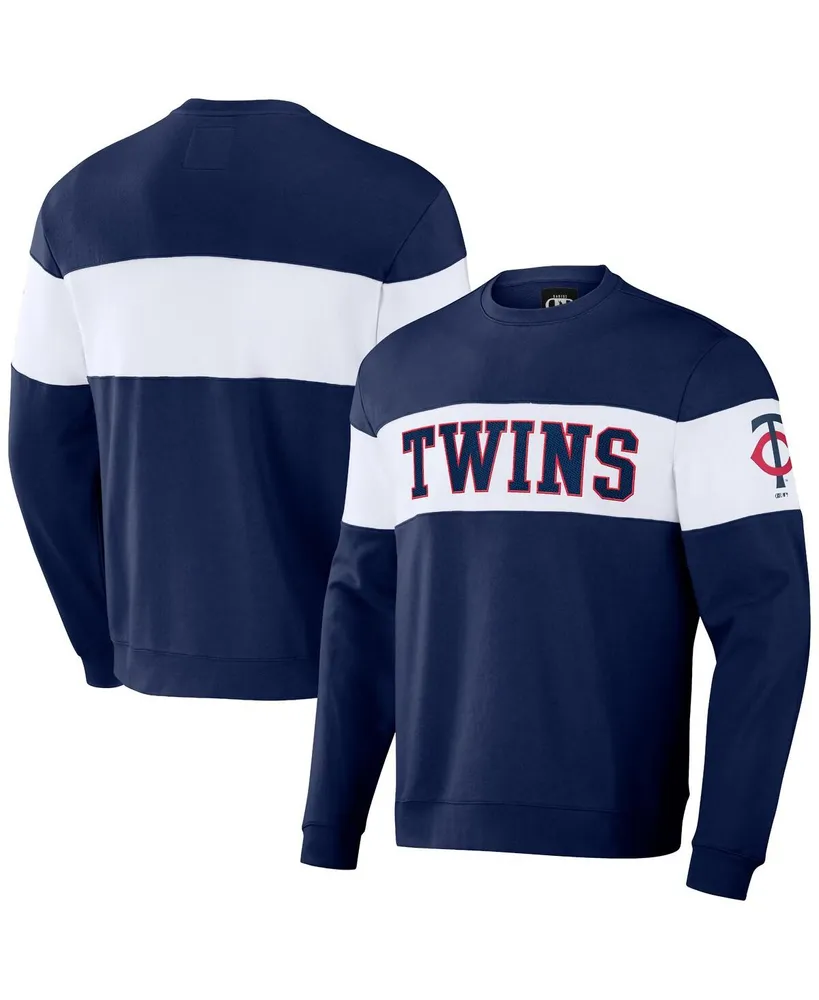 Men's Darius Rucker Collection by Fanatics Navy Minnesota Twins Stripe Pullover Sweatshirt