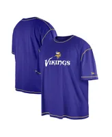 Men's New Era Purple Minnesota Vikings Third Down Big and Tall Puff Print T-shirt