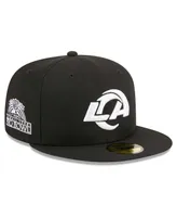 Men's New Era Black Los Angeles Rams Main Patch 59FIFTY Fitted Hat